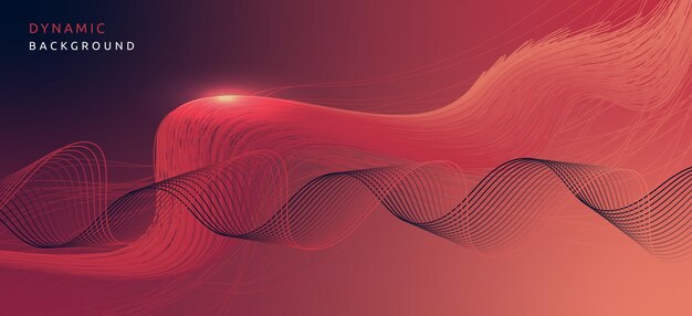 Vector abstract dynamic line background