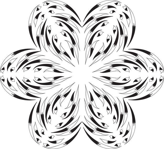 Vector abstract elegant mandala pattern. round ornament. vector illustration.