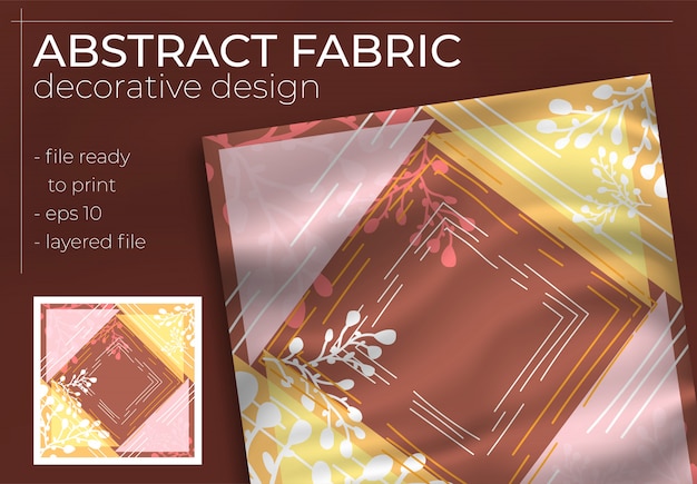 Vector abstract fabric decorative realistic
