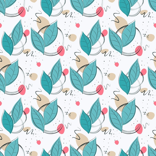 Vector abstract floral pattern