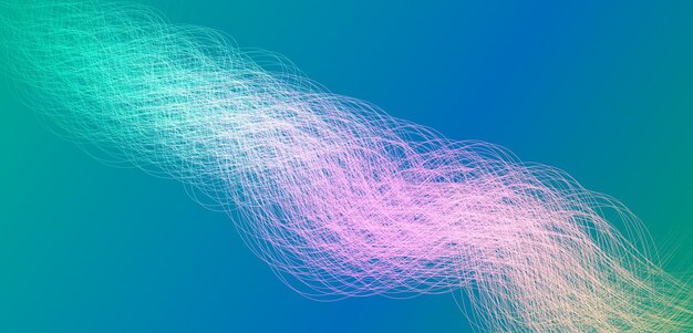 Vector abstract flowing light mesh on gradient background