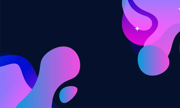 Vector abstract fluid background with colorful gradient