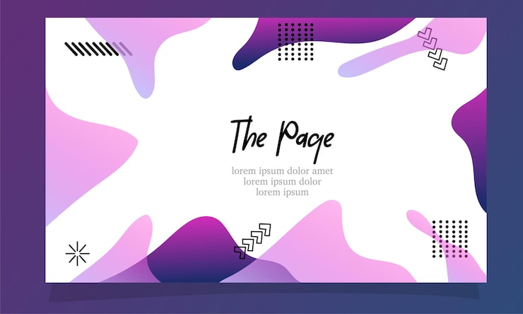 Abstract fluid gradient color background vector design for landing page web background