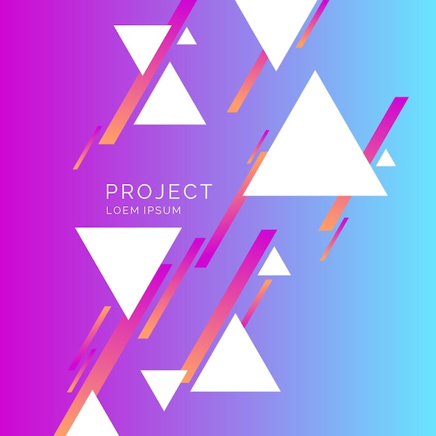 Vector abstract geometric background design poster with the flat figures