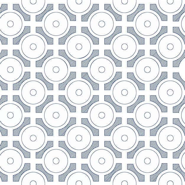Vector abstract geometric pattern with circles and interlocking shapes