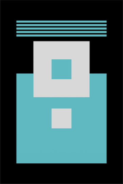 Vector abstract geometric shapes wall art decoration