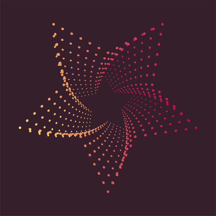 Abstract geometric triangle design halftone pattern