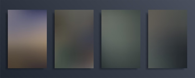 Vector abstract gradient blurred background in dark pastel color