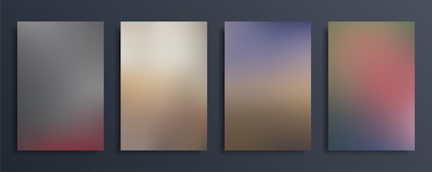 Vector abstract gradient blurred background in dark pastel color