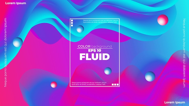 Vector abstract gradient business professional liquid background template for multipurpose