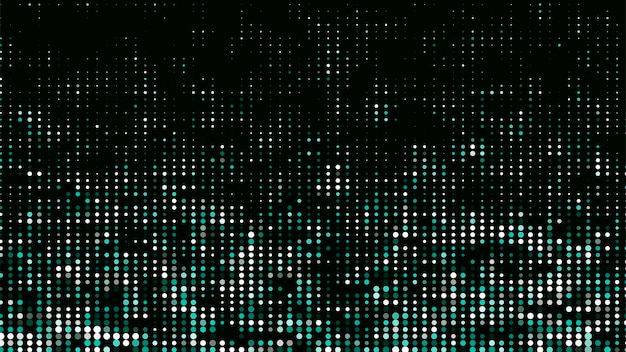 Vector abstract halftone texture vector dots background green particles of different sizes