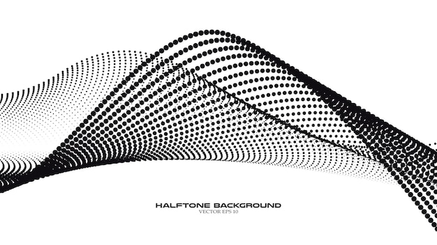 Vector abstract halftone wave pattern background for backdrop or wallpaper