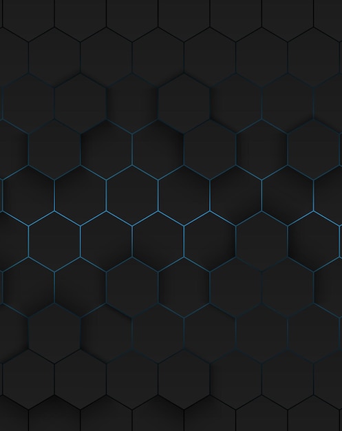 Vector abstract hexagonal background. futuristic technology concept. 3d vector illustration. hex geometry pattern. carbon cells.