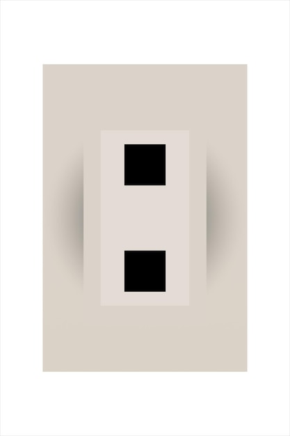 Vector abstract japandi wall art decoration