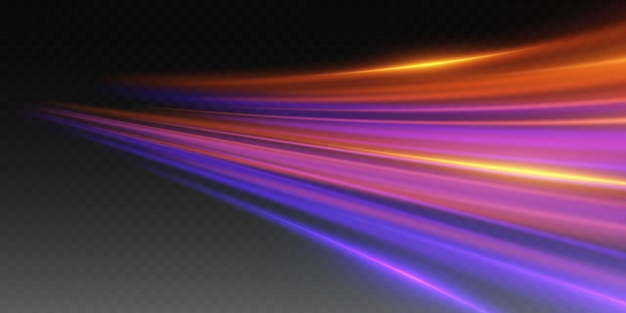 Vector abstract light trace of lines and speed