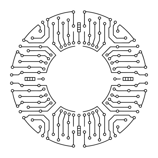 Vector abstract linear network illustration featuring interconnected dots and lines in a balanced geometric layout symbolizing communication technology flow data networks and modern abstract design concepts