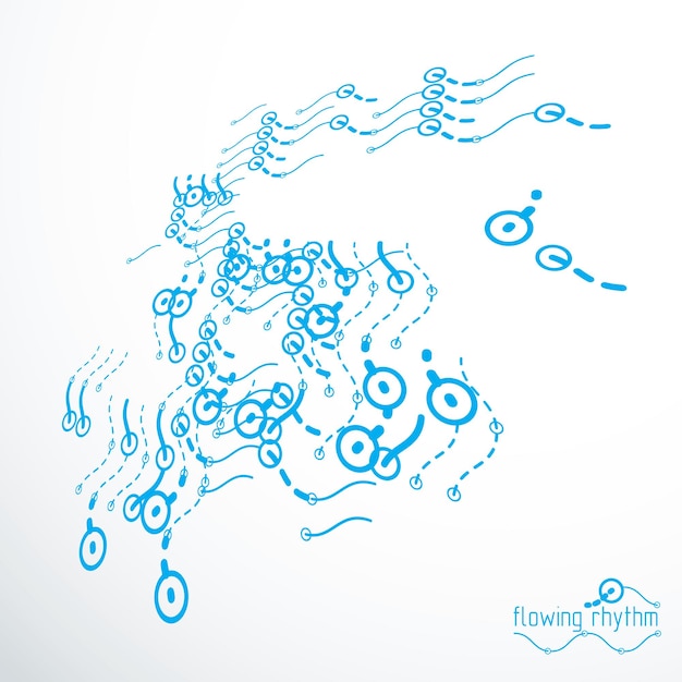 Vector abstract lines background, engineering technology vector wallpaper. art graphic illustration.