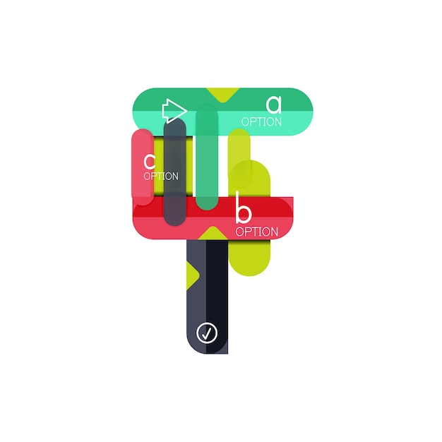 Vector abstract lines geometric infographic layoutabstract lines geometric infographic layout data visualization design option step by step schedule web box