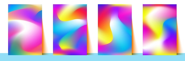 Vector abstract liquid gradient cover design template