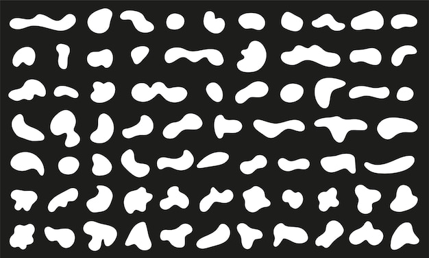 Vector abstract liquid shapes collection