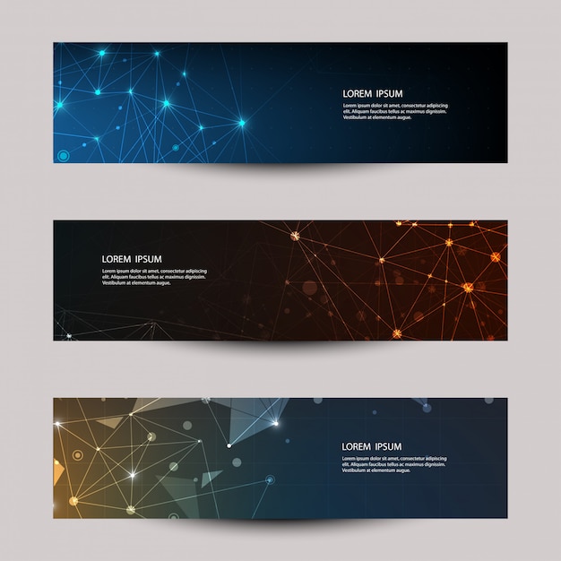 Vector abstract mesh banner