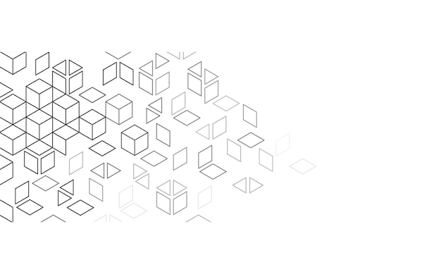 Vector abstract minimalistic lines pattern with geometric shapes dynamic composition of simple figures