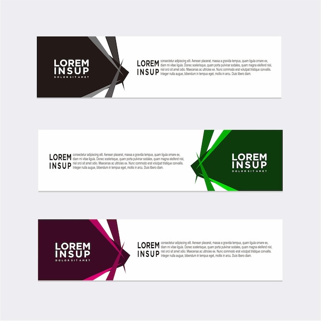 Vector abstract modern banner template design