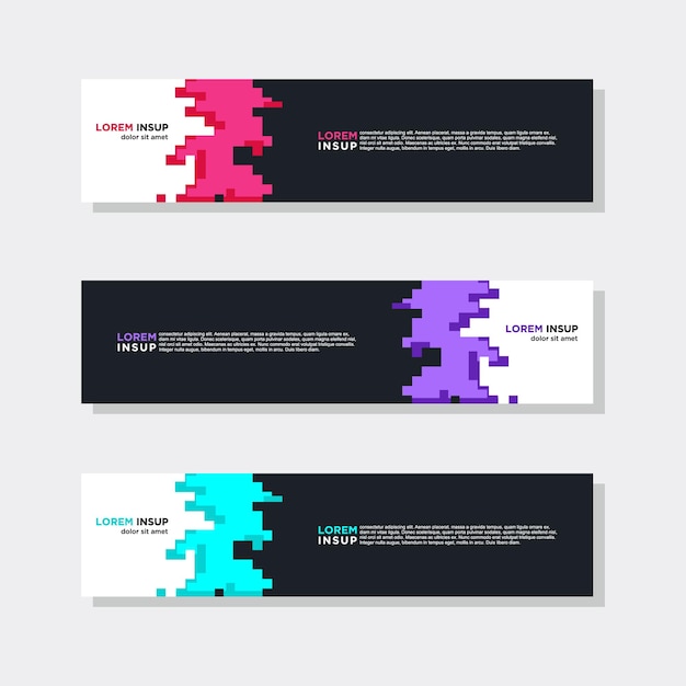 Vector abstract modern collection of web banner template