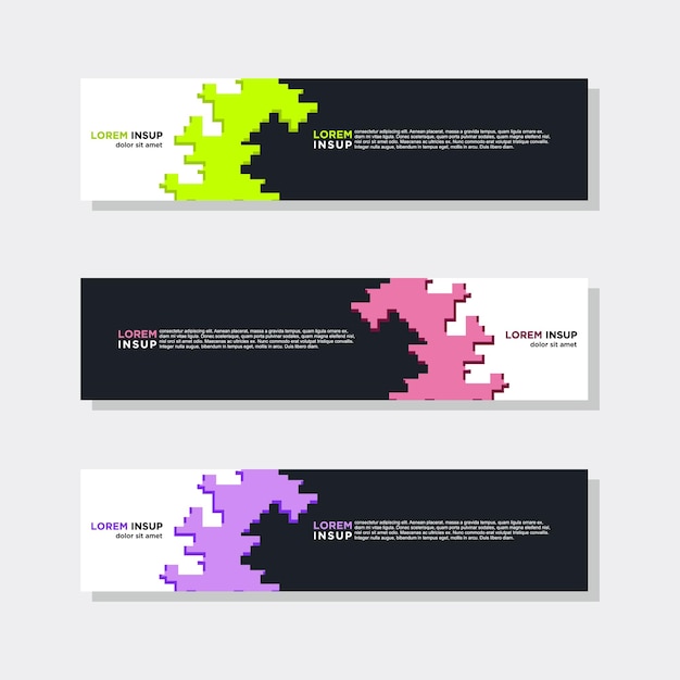 Vector abstract modern collection of web banner template