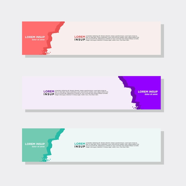 Vector abstract modern collection of web banner template