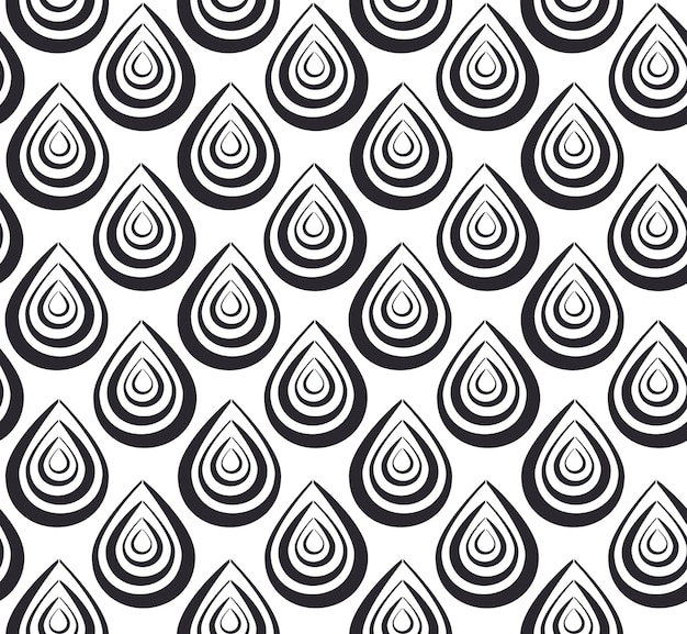 Vector abstract monochrome seamless pattern with peacock feathers