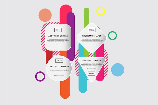 Vector abstract objects and shapes composition. modern, trendy design