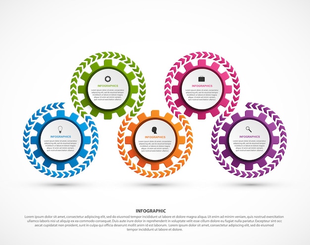 Vector abstract options infographics template.