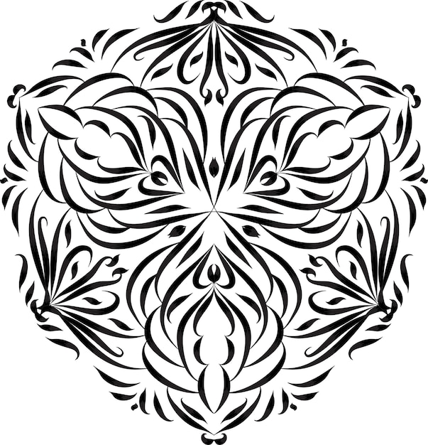 Vector abstract ornamental element for design