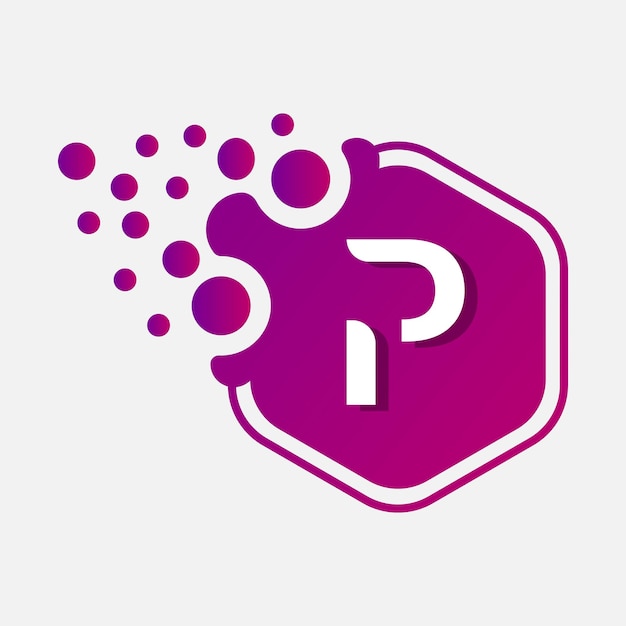 Vector abstract p letter modern initial lettermarks logo design