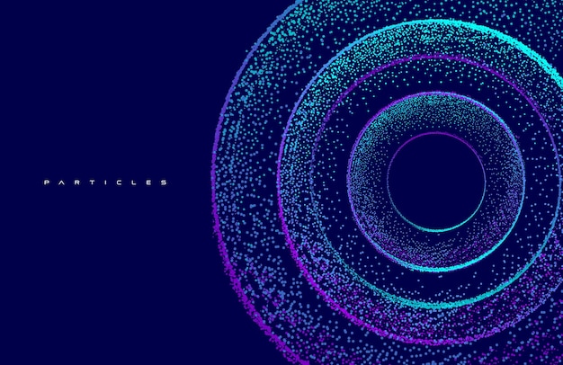 abstract particles 3d background element big data algorithms visualization vector illustration