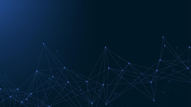 Vector abstract plexus background with connected lines and dots. plexus geometric effect. digital data visualization. futuristic technology style low-poly element for design. vector illustration.