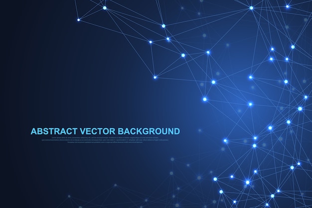 Vector abstract plexus background with connected lines and dots. plexus geometric effect.
