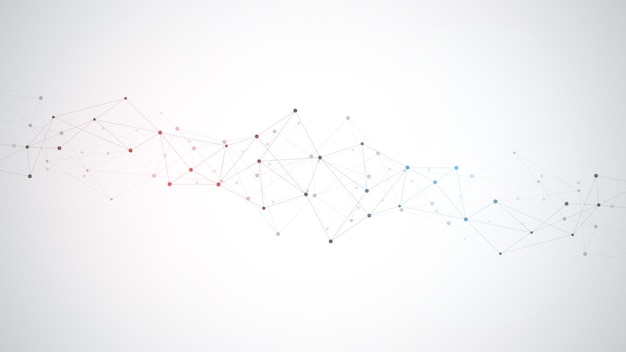 abstract plexus background with connecting dots and lines. global network connection, digital technology and communication concept.