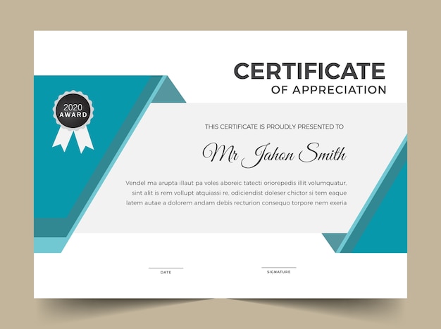 Vector abstract premium certificate of achievement