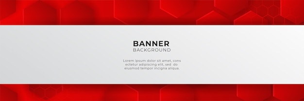 Vector abstract red banner background design template vector illustration with 3d overlap layer and geometric wave shapes. polygonal abstract background, texture, advertisement layout and web page
