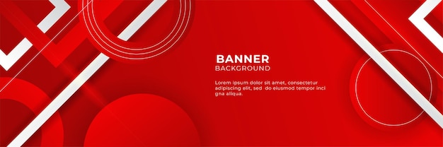 Vector abstract red banner background design template vector illustration with 3d overlap layer and geometric wave shapes. polygonal abstract background, texture, advertisement layout and web page