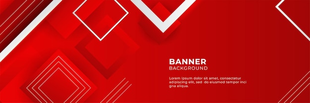 Vector abstract red banner background design template vector illustration with 3d overlap layer and geometric wave shapes. polygonal abstract background, texture, advertisement layout and web page