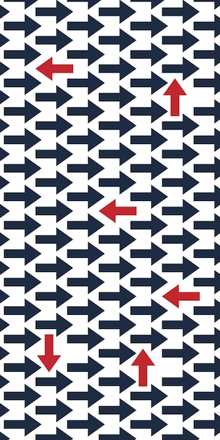 Vector abstract seamless pattern arrow background business teamwork banner template different innovation