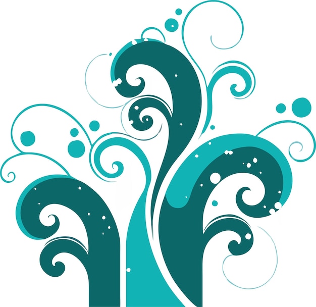 Vector abstract sky blue floral pattern design