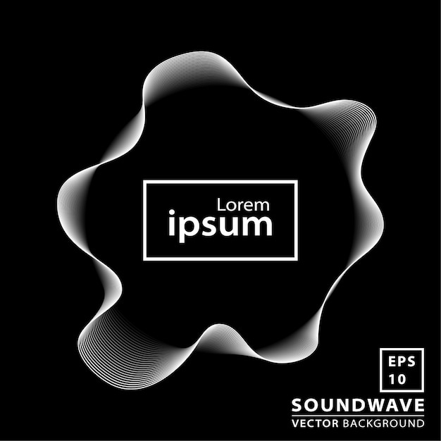 Vector abstract sound wave background