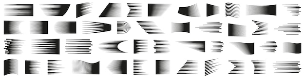 Vector abstract speed lines and motion blur graphic elements