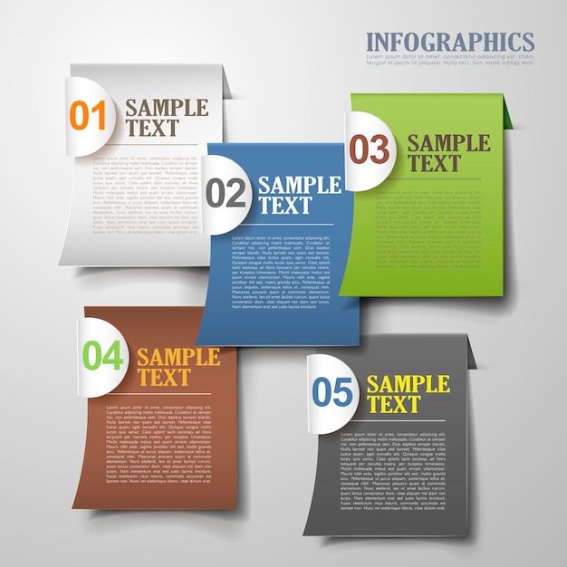 Vector abstract sticky infographic