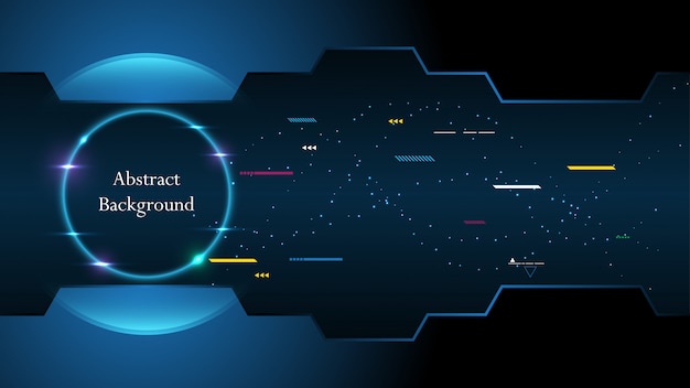 Vector abstract technology background hi-tech communication concept innovation background  