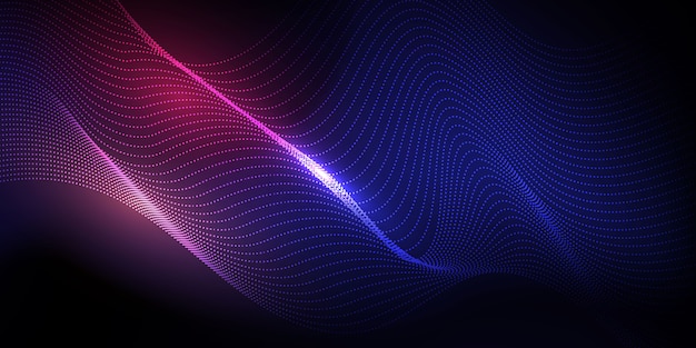 Vector abstract technology background. particle mist network cyber security